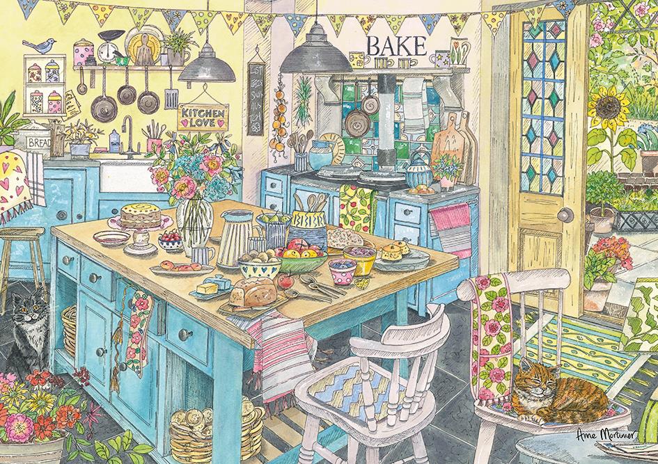 Otter House Kitchen Love Jigsaw Puzzle (1000 Pieces)