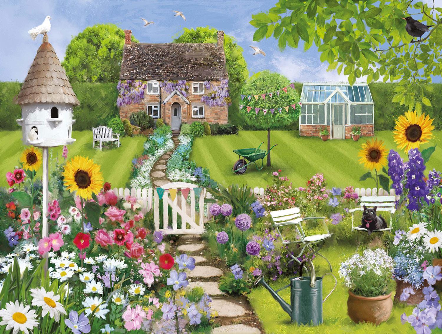 Cottage Garden Path Jigsaw Puzzle (1000 Pieces)