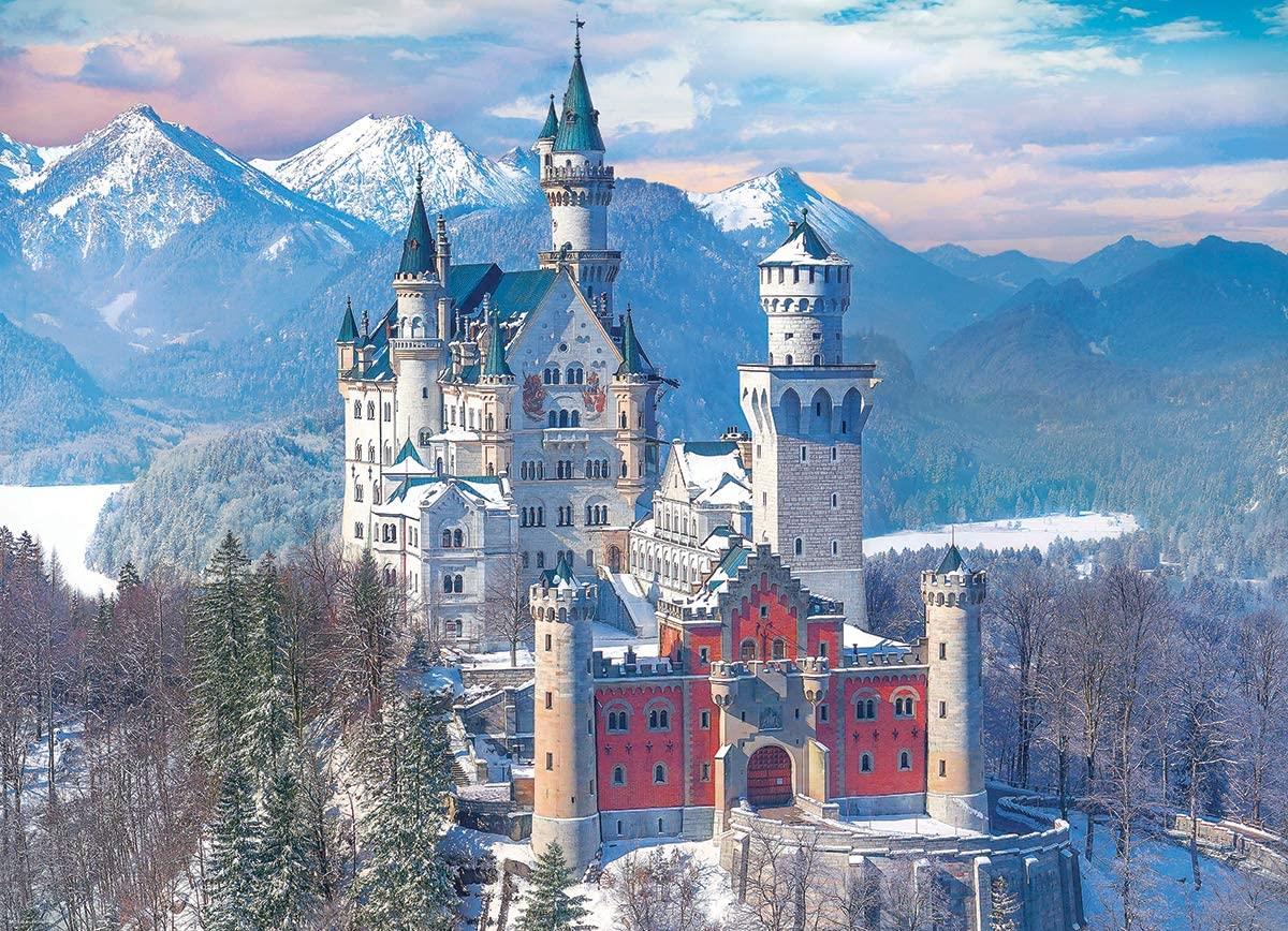 Eurographics Neuschwanstein Castle in Winter Jigsaw Puzzle (1000 Pieces)