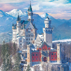 Eurographics Neuschwanstein Castle in Winter Jigsaw Puzzle (1000 Pieces)