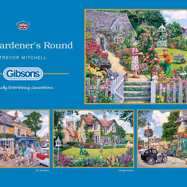 Gibsons The Gardener's Round Jigsaw Puzzle (4 x 500 pieces)