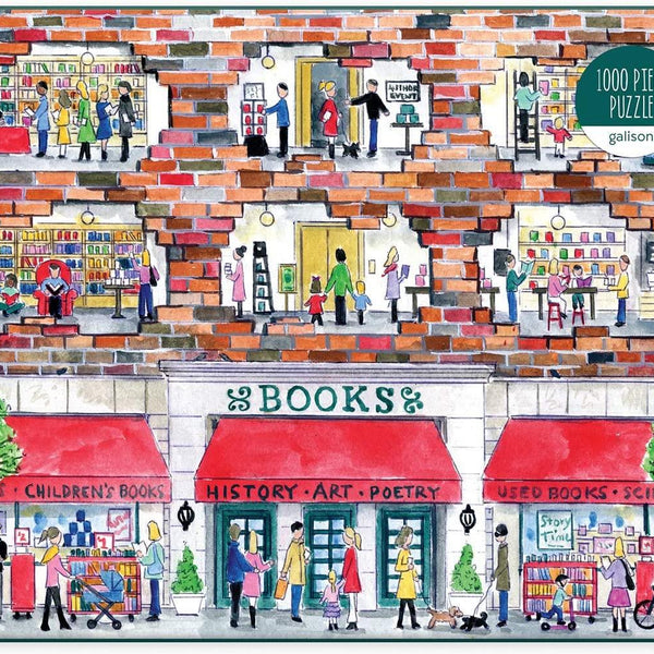 Galison A Day at the Bookstore, Michael Storrings Jigsaw Puzzle (1000 Pieces)