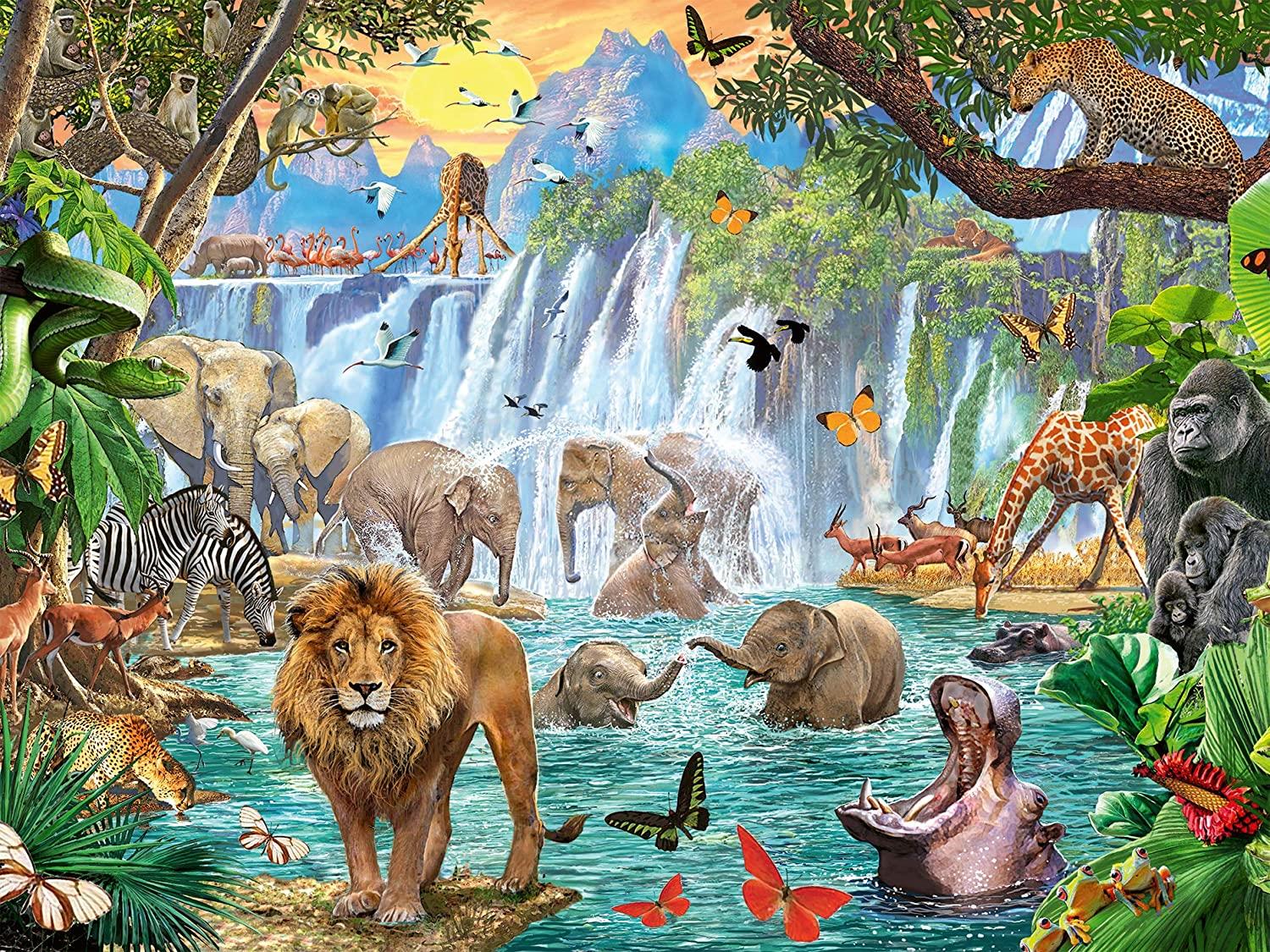 Ravensburger Waterfall Safari Jigsaw Puzzle (1500 Pieces)