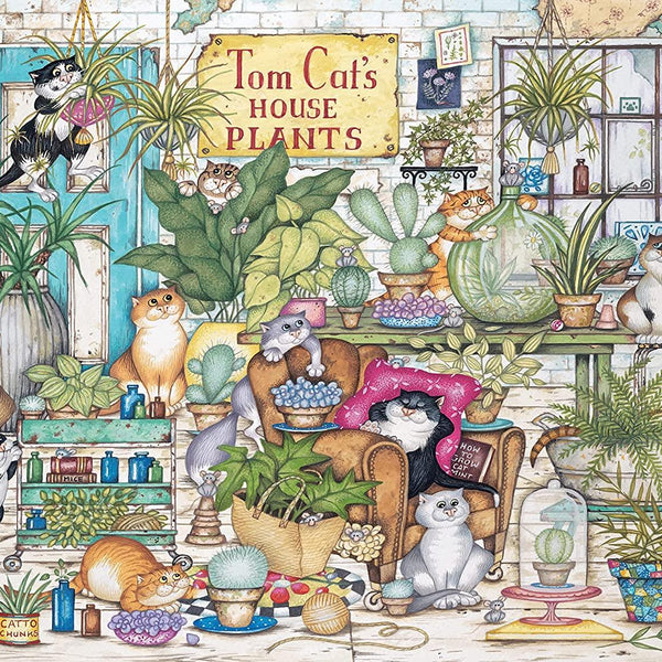 Ravensburger Crazy Cats Tom Cat's House Plants Jigsaw Puzzle (500 Pieces)