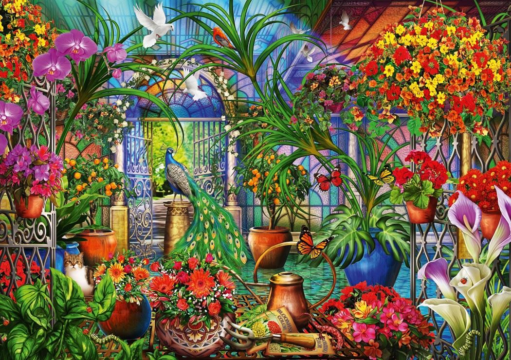 Bluebird Tropical Green House Jigsaw Puzzle (1000 Pieces)