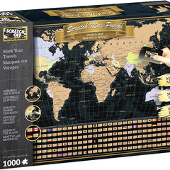 World Map Scratch Off  Jigsaw Puzzle (500 Pieces)
