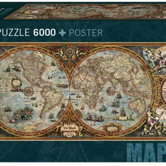 Heye Hemisphere Map Panorama Jigsaw Puzzle (6000 Pieces)