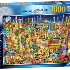 Ravensburger World Landmarks at Night Jigsaw Puzzle (1000 Pieces)