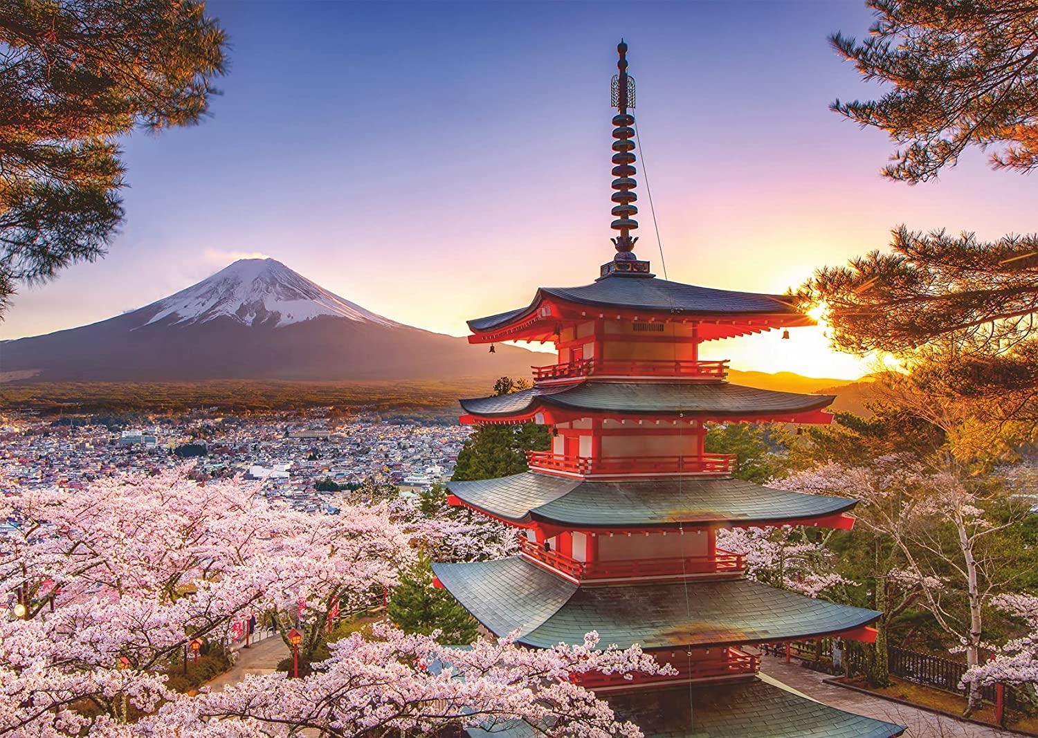 Ravensburger Mount Fuji Cherry Blossom View Jigsaw Puzzle (1000 Pieces)