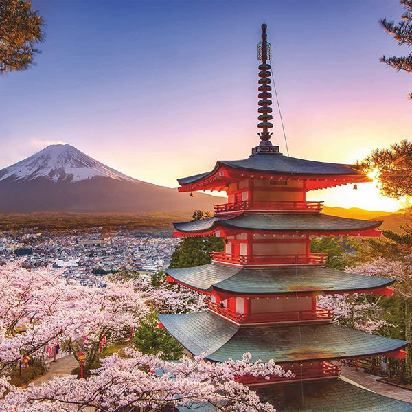 Ravensburger Mount Fuji Cherry Blossom View Jigsaw Puzzle (1000 Pieces)