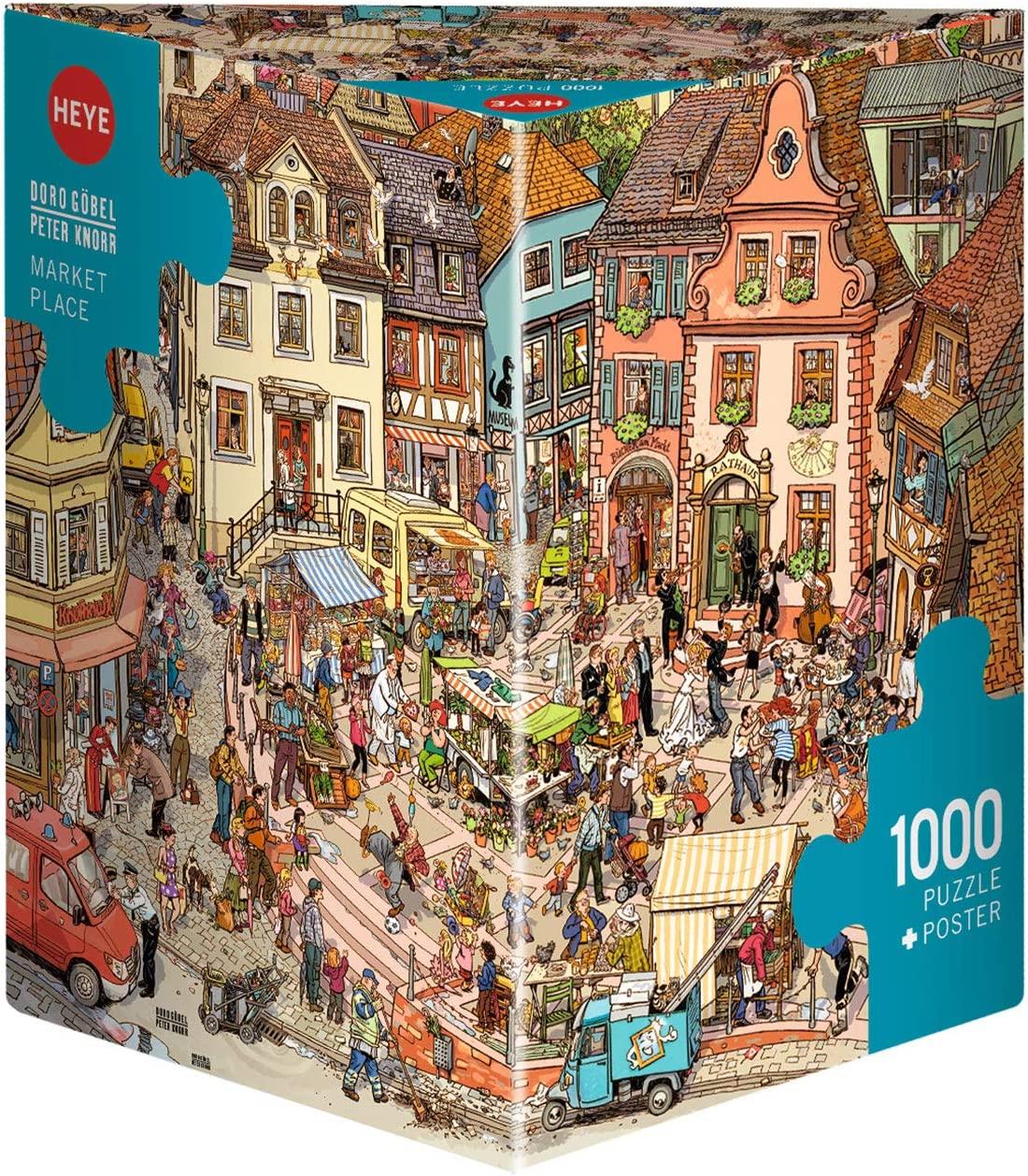 Heye Triangular Market Place Jigsaw Puzzle (1000 Pieces)