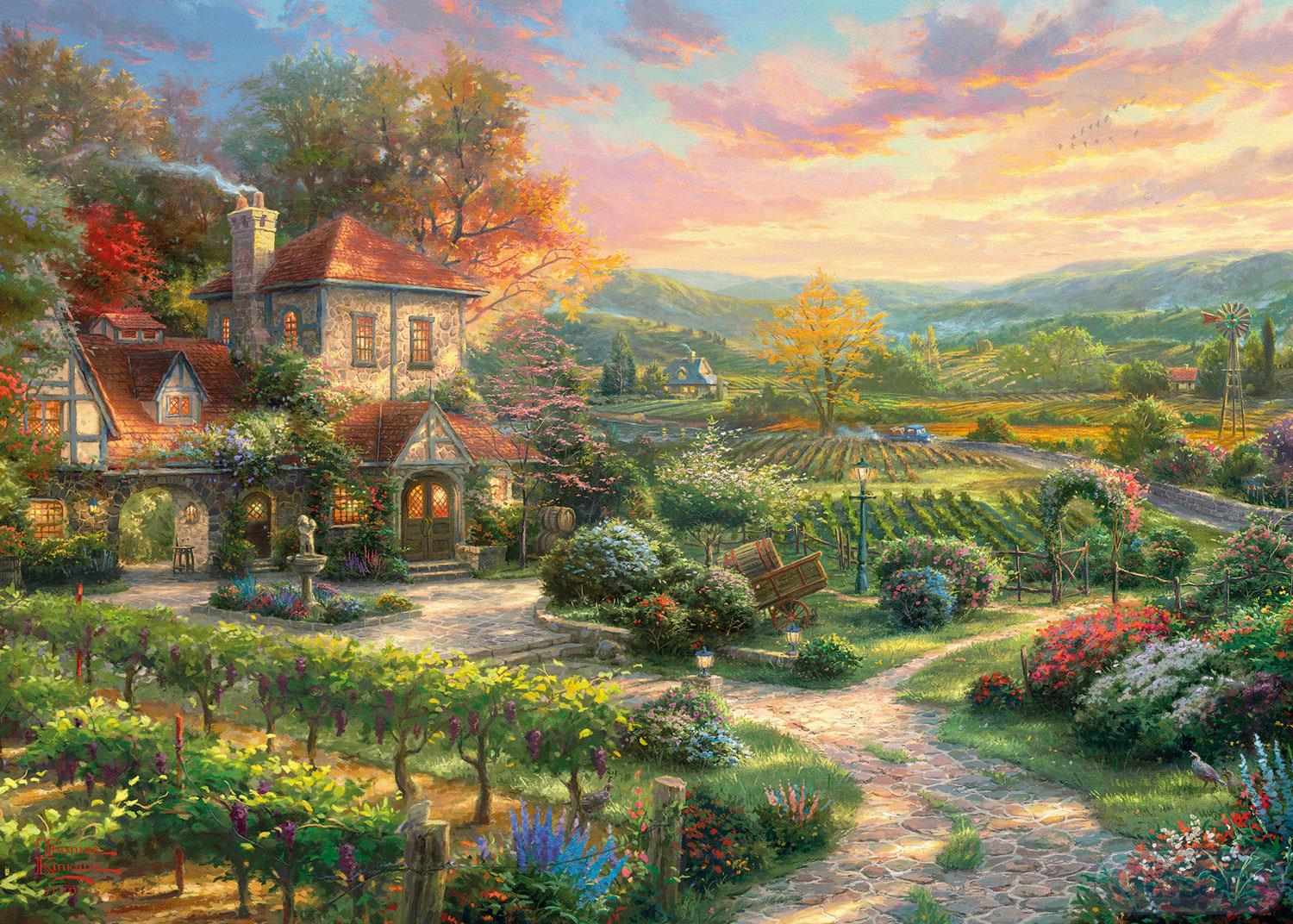 Gibsons Kinkade Wine Country Living Jigsaw Puzzle (1000 Pieces)