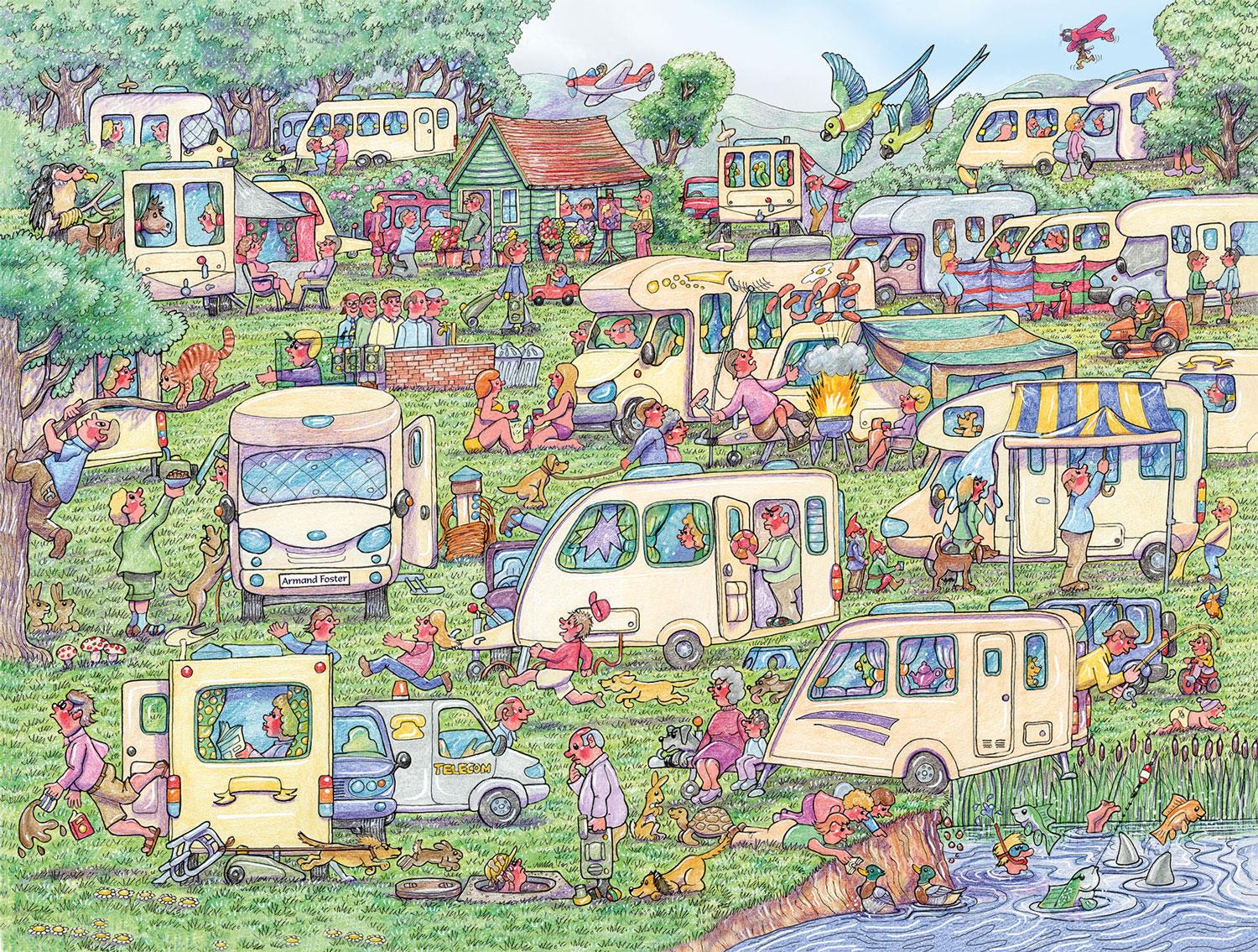 Caravan Commotion - Armand Foster Jigsaw Puzzle (1000 Pieces)