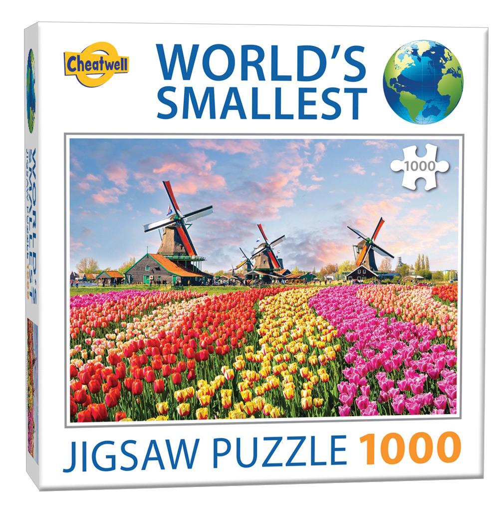 World's Smallest 1000 Piece Jigsaw - Dutch Windmills (1000 Pieces)