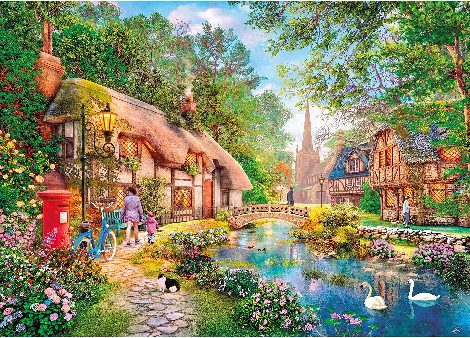 Gibsons Cottageway Lane Jigsaw Puzzle (250 XL Extra Large Pieces)