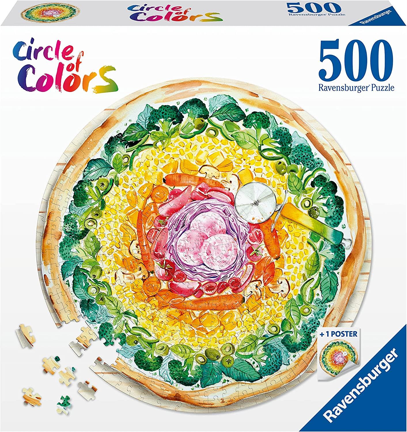 Ravensburger Pizza Circle of Colours Circular Jigsaw Puzzle (500 Pieces)