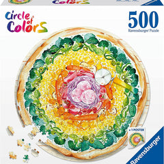 Ravensburger Pizza Circle of Colours Circular Jigsaw Puzzle (500 Pieces)