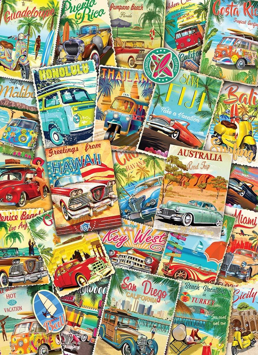 Eurographics Vintage Travel Collage Jigsaw Puzzle (1000 Pieces)