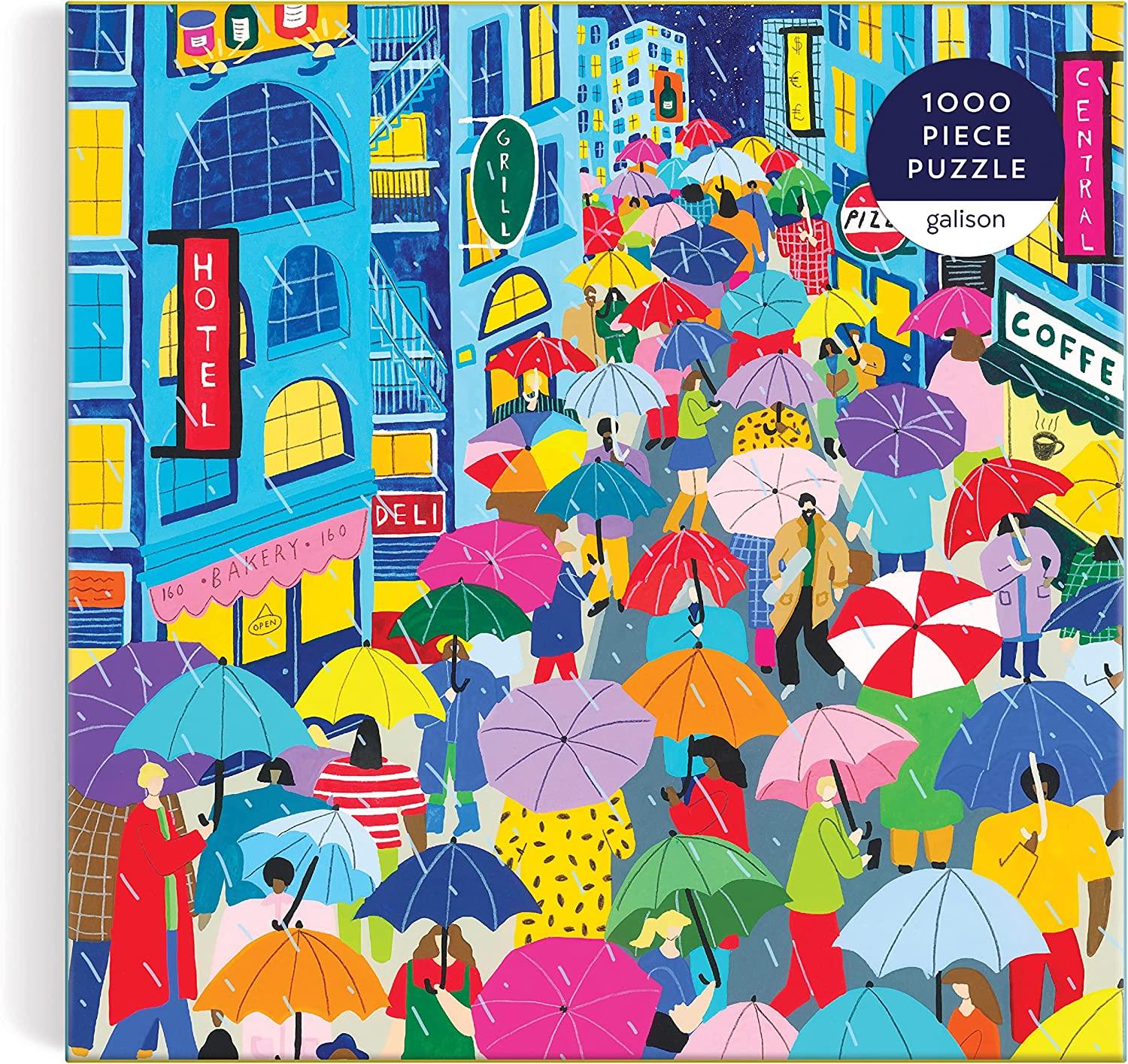 Galison Umbrella Lane Jigsaw Puzzle (1000 Pieces)