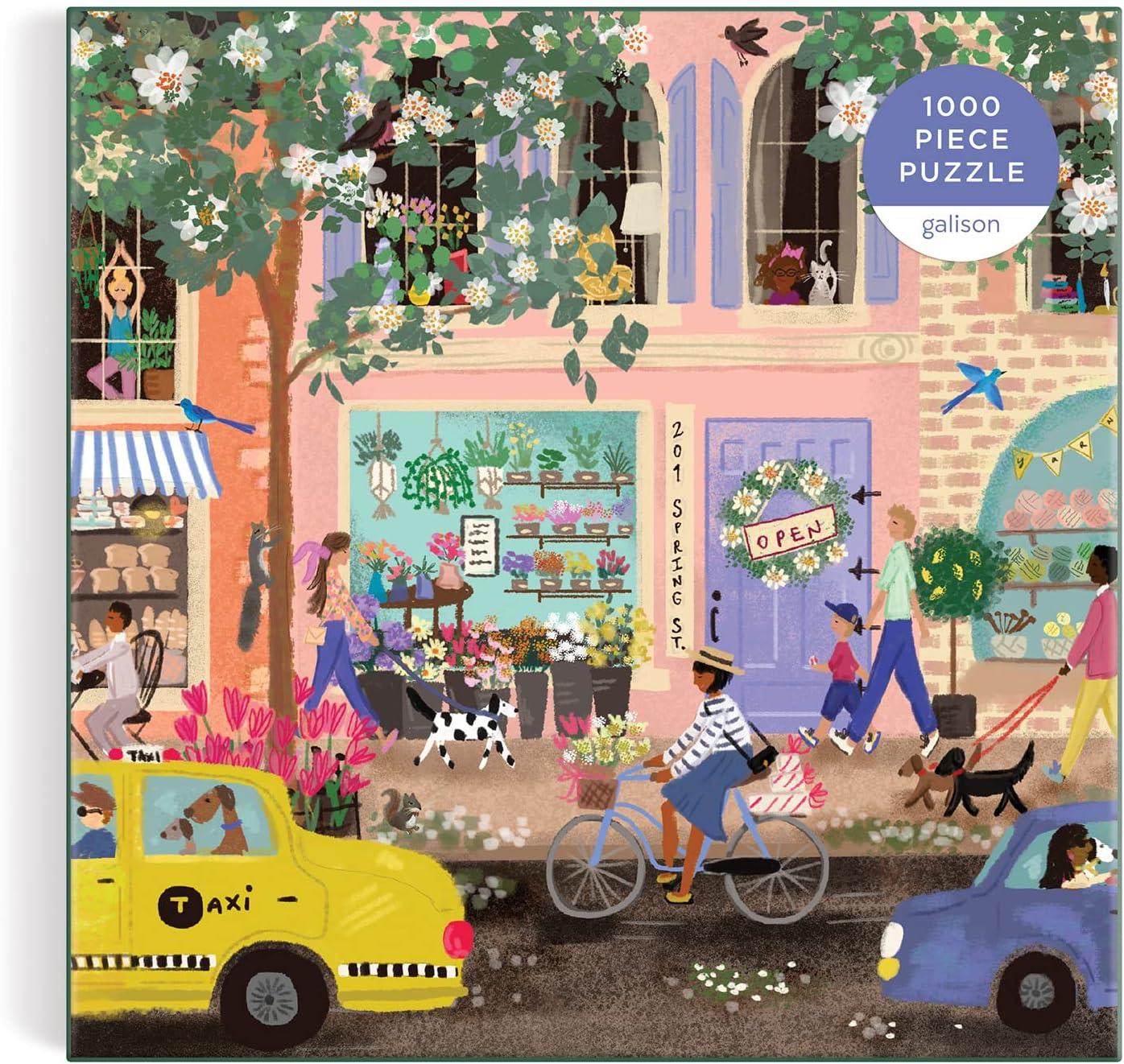 Galison Spring Street Jigsaw Puzzle (1000 Pieces)