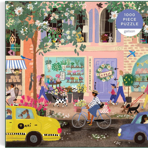 Galison Spring Street Jigsaw Puzzle (1000 Pieces)