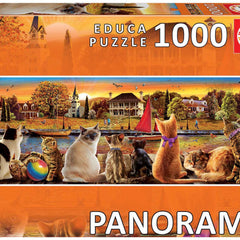 Educa Cats On The Quay Panorama Jigsaw Puzzle (1000 Pieces)