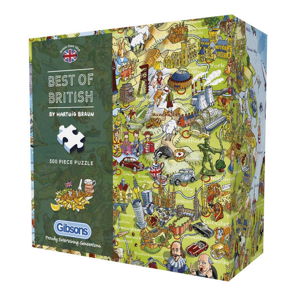 Gibsons Best of British Jigsaw Puzzle in Gift Box  (500 Pieces)