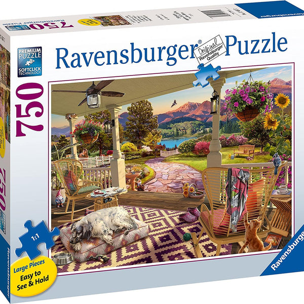Ravensburger Cozy Front Porch Views Jigsaw Puzzle (750 XL Extra Large Pieces)