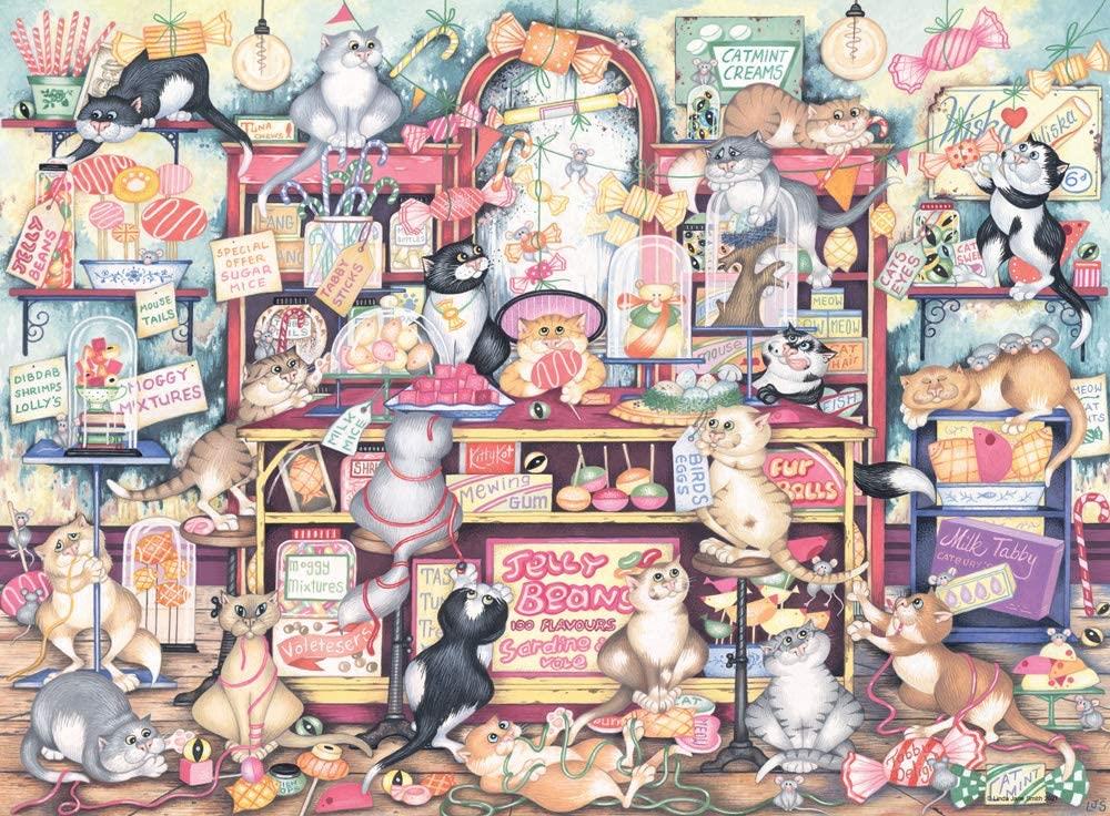 Ravensburger Crazy Cats Mr Catkin's Confectionery Jigsaw Puzzle (500 Pieces)