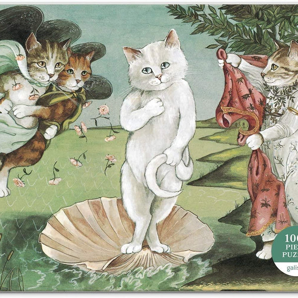 Galison Birth of Venus Meowsterpiece of Western Art Jigsaw Puzzle (1000 Pieces)