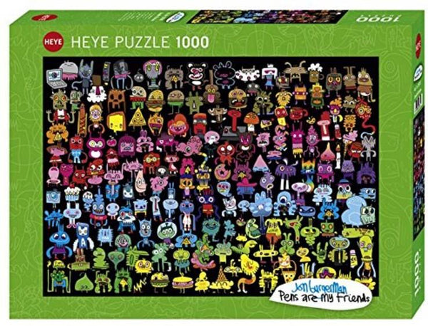 Heye Doodle Rainbow Pens are My Friends Jigsaw Puzzle (1000 Pieces)
