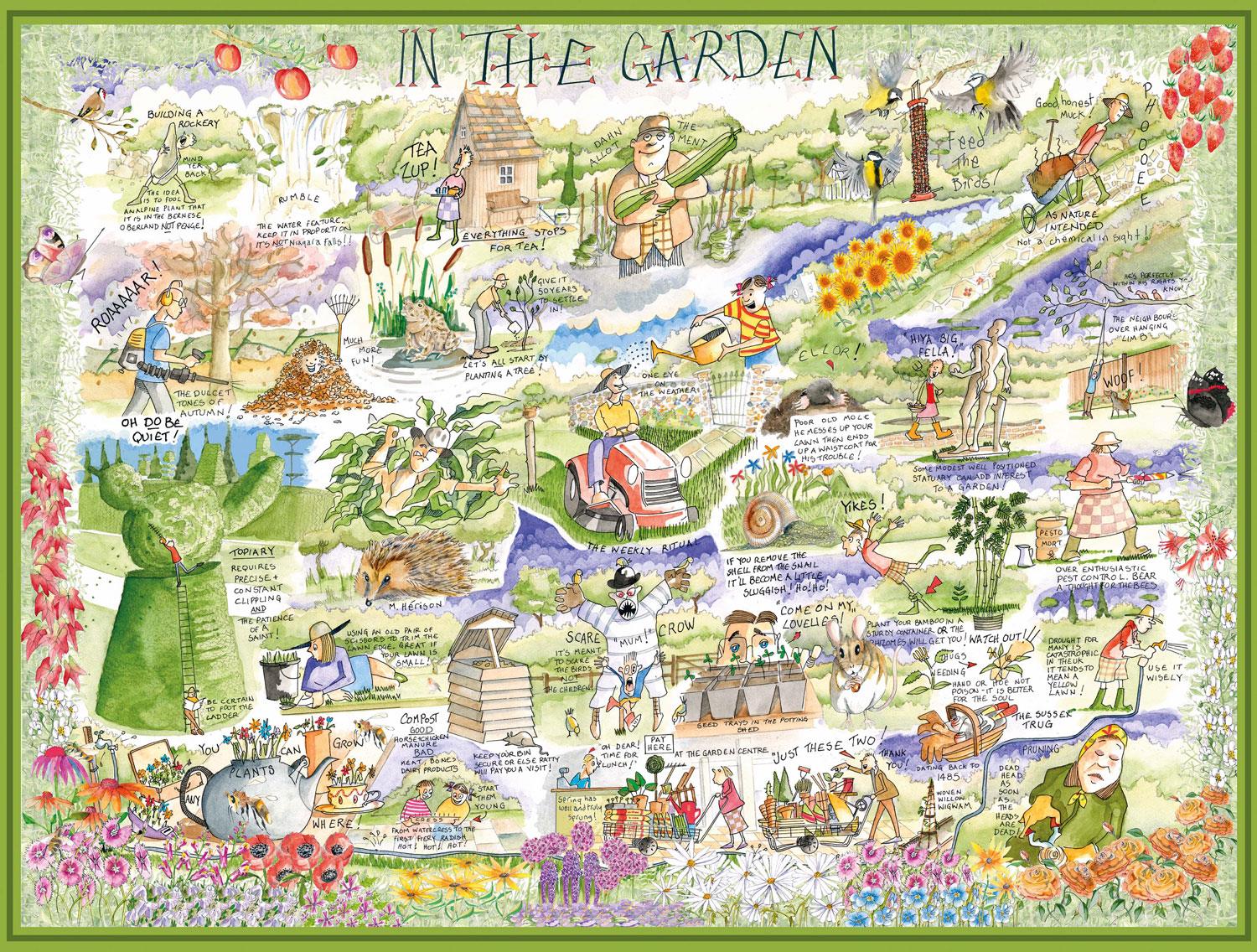 In The Garden - Tim Bulmer Jigsaw Puzzle (1000 Pieces)