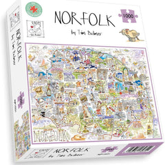 Map of Norfolk - Tim Bulmer Jigsaw Puzzle (1000 Pieces)