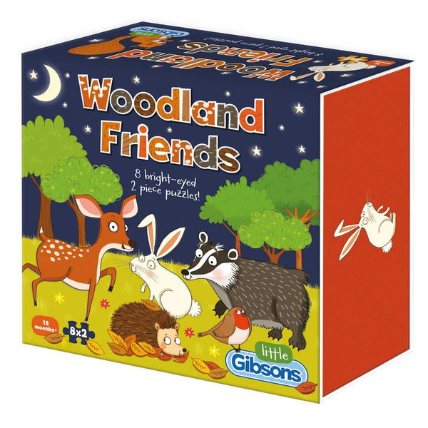 Gibsons Woodland Friends Jigsaw Puzzles (8 x 2 Pieces)
