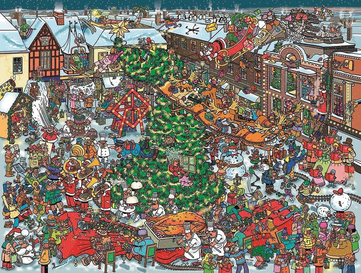 Christmas Street, Bart Slyp Jigsaw Puzzle (500 Pieces)