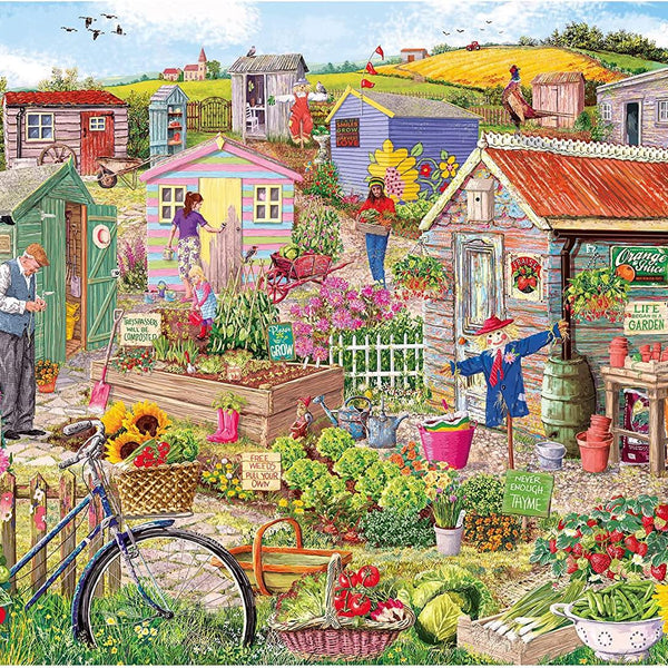 Gibsons Life on the Allotment Jigsaw Puzzle (500 XL Extra Large Pieces)