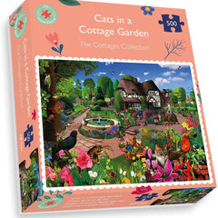 Cats in a Cottage Garden, Jigsaw Puzzle (500 Pieces)