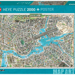 Heye City of Pop Map Art Jigsaw Puzzle (2000 Pieces)