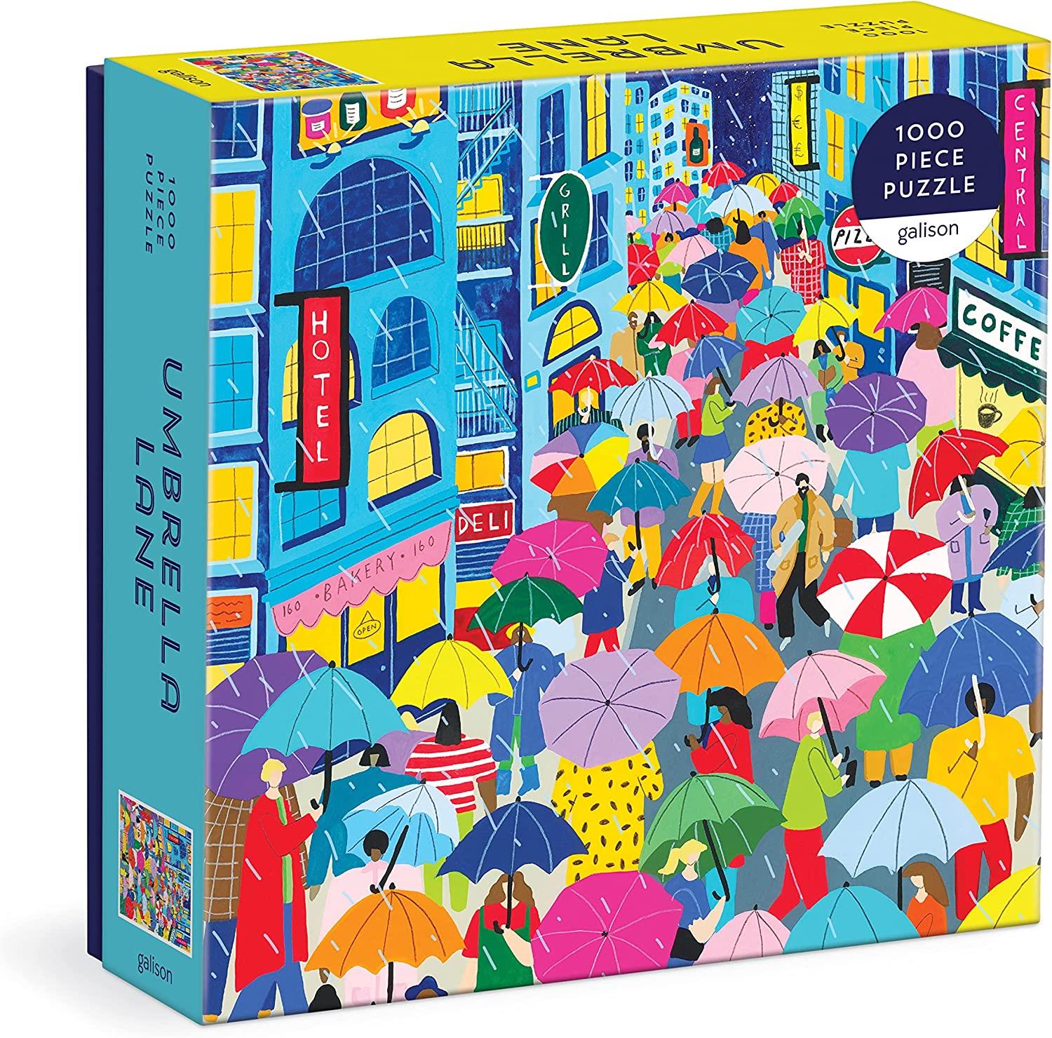 Galison Umbrella Lane Jigsaw Puzzle (1000 Pieces) PDK