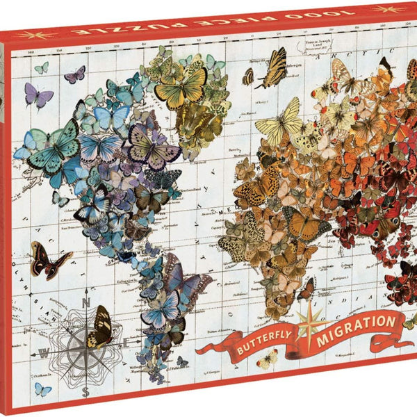 Galison Butterfly Migration, Wendy Gold Jigsaw Puzzle (1000 Pieces)