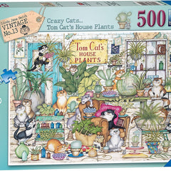 Ravensburger Crazy Cats Tom Cat's House Plants Jigsaw Puzzle (500 Pieces)
