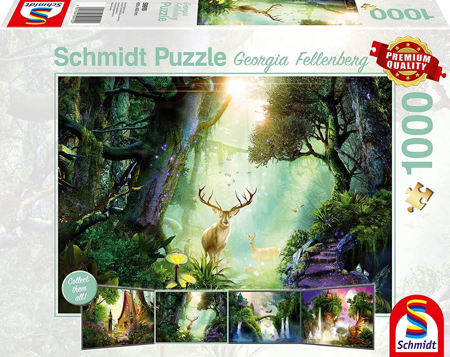 Schmidt Georgia Fellenberg Deer in the Forest  Jigsaw Puzzle (1000 Pieces)