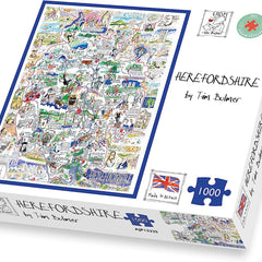 Map of Herefordshire, Tim Bulmer Jigsaw Puzzle (1000 Pieces)