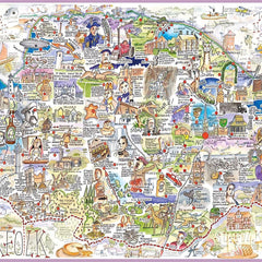 Map of Norfolk - Tim Bulmer Jigsaw Puzzle (1000 Pieces)