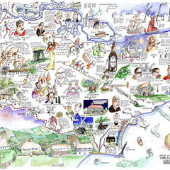 Map of Kent, Tim Bulmer Jigsaw Puzzle (1000 Pieces)