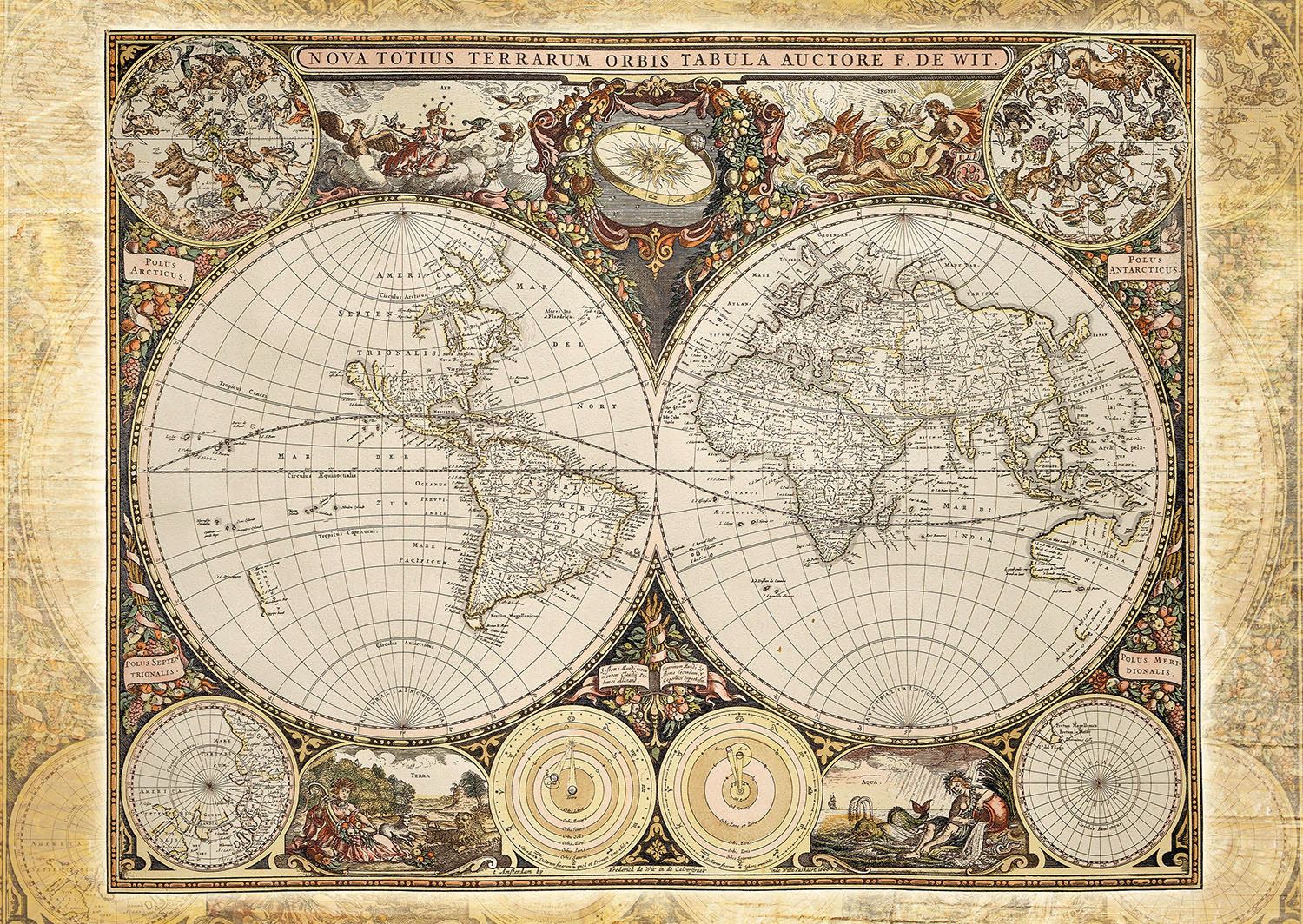 ジグソーパズル The Atlas - Old Map jigsaw puzzle 1000p. Amazon.com