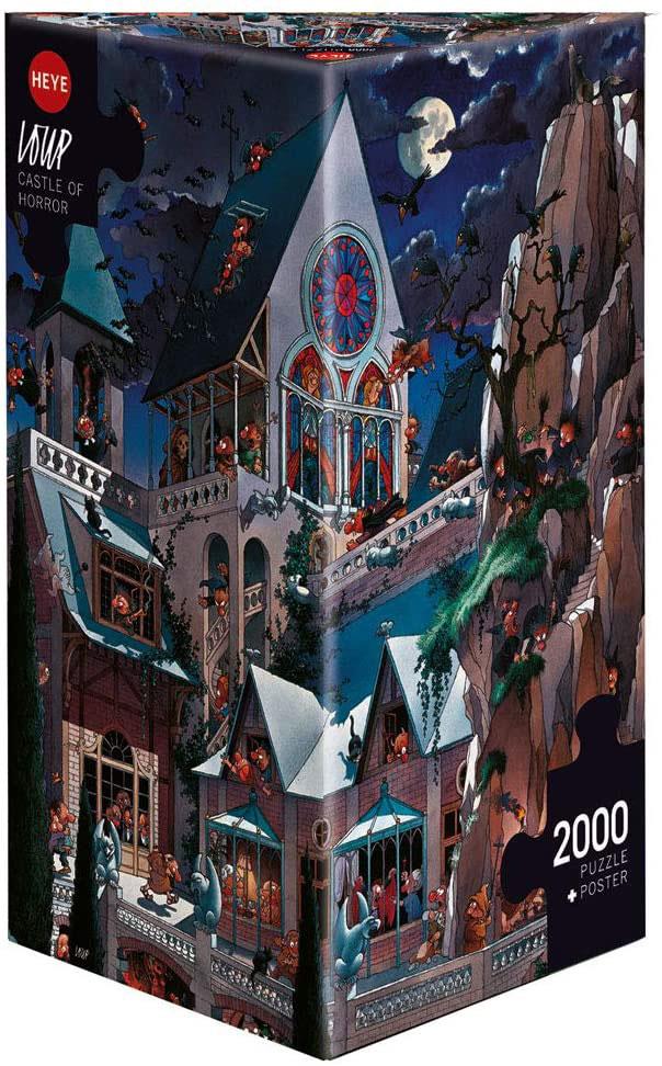 Heye Triangular Castle of Horror, Loup Jigsaw Puzzle (2000 Pieces)