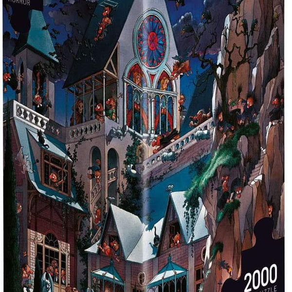 Heye Triangular Castle of Horror, Loup Jigsaw Puzzle (2000 Pieces)