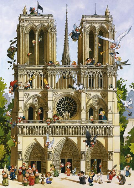 Heye Cartoon Vive Notre Dame! Loup Jigsaw Puzzle (1000 Pieces)