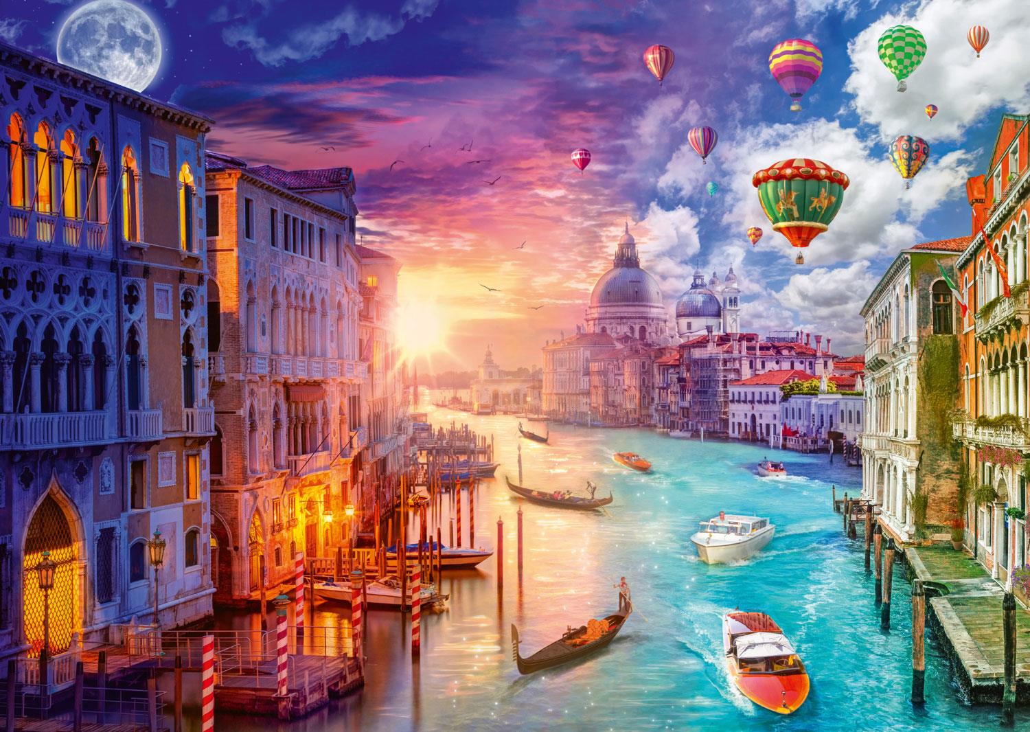 Schmidt Lars Stewart Venice Night & Day Jigsaw Puzzle (1000 Pieces)